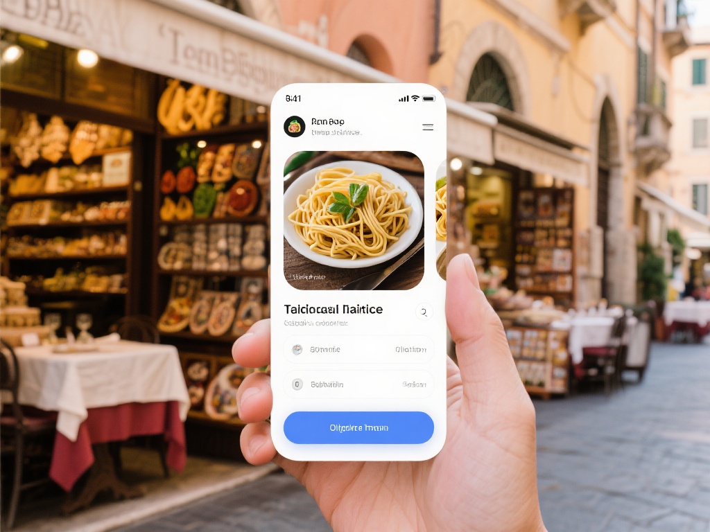 例如，当您在意大利时，App会推荐不容错过的正宗意