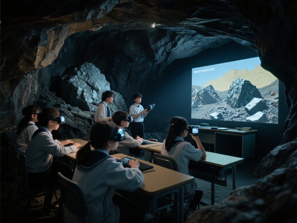 教育场景
例如，在地质学课堂中，学生可以通过YY