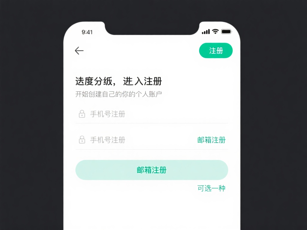 步骤二：进入注册界面
打开APP后，点击右上角的